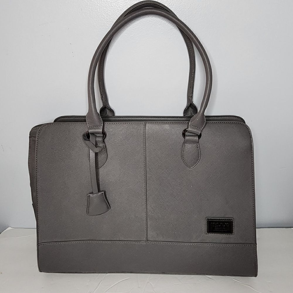 Mosiso modern life classic fashion gray messenger tote computer bag no strap